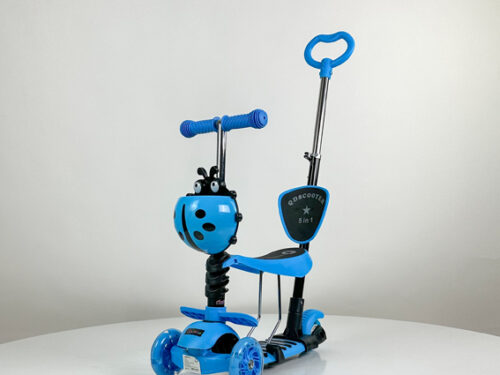 Plavi trotinet bubamara sedište ručica
