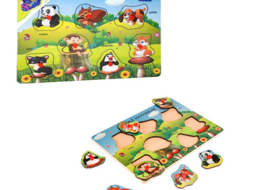 Igračke za decu 1-3 godine-DRVENA-PUZLA-ŽIVOTINJE