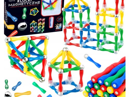 Slagalica magnetni štapići i kuglice 124