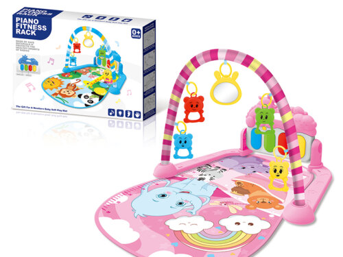 Roze bebi prostirka sa pianom