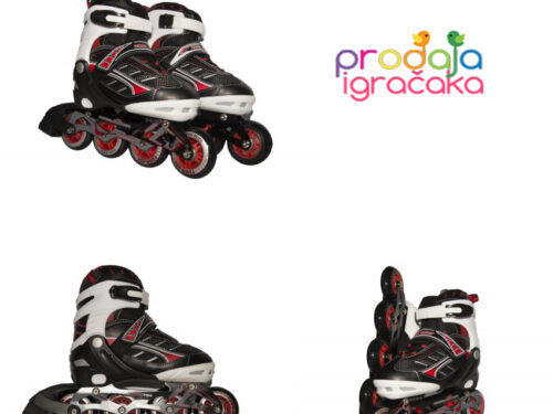 Roleri CS-1301 black/red veličina 35-38