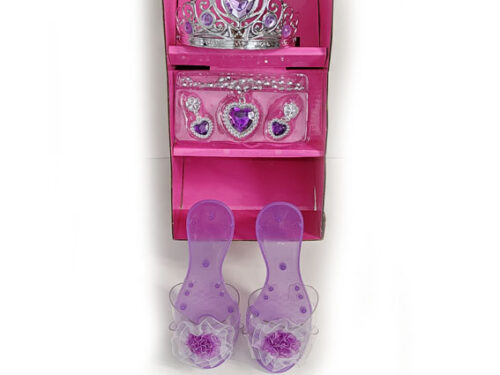 Papuče sa štiklom kruna i nakit